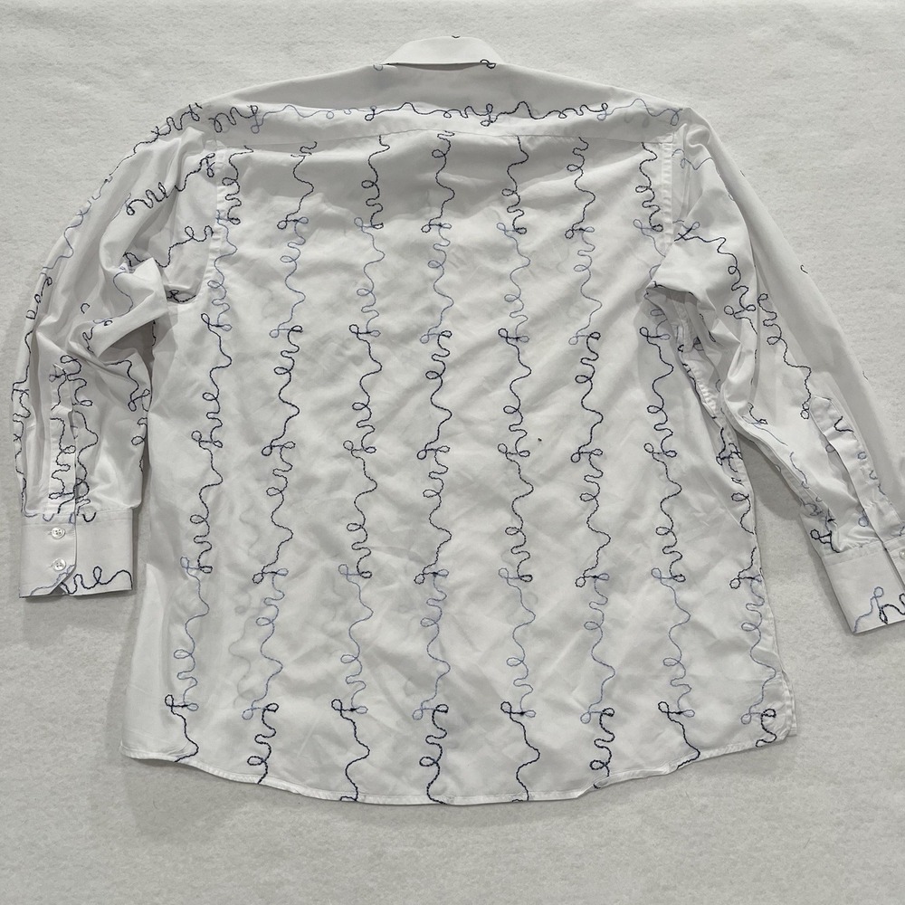 Bachrach Embroidered Men's Dress Shirt Casual Weekend Collar Button Up - Picture 2 of 9